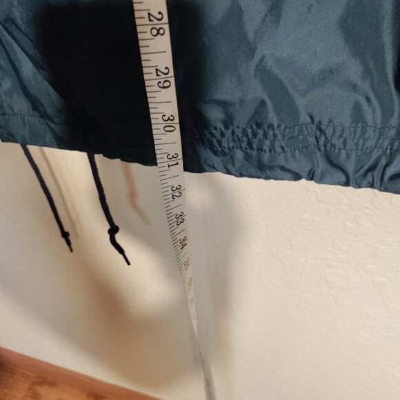 Vintage Eddie Bauer Men’s Windbreaker Jacket Hide Away Hood Navy Medium - Picture 5 of 6